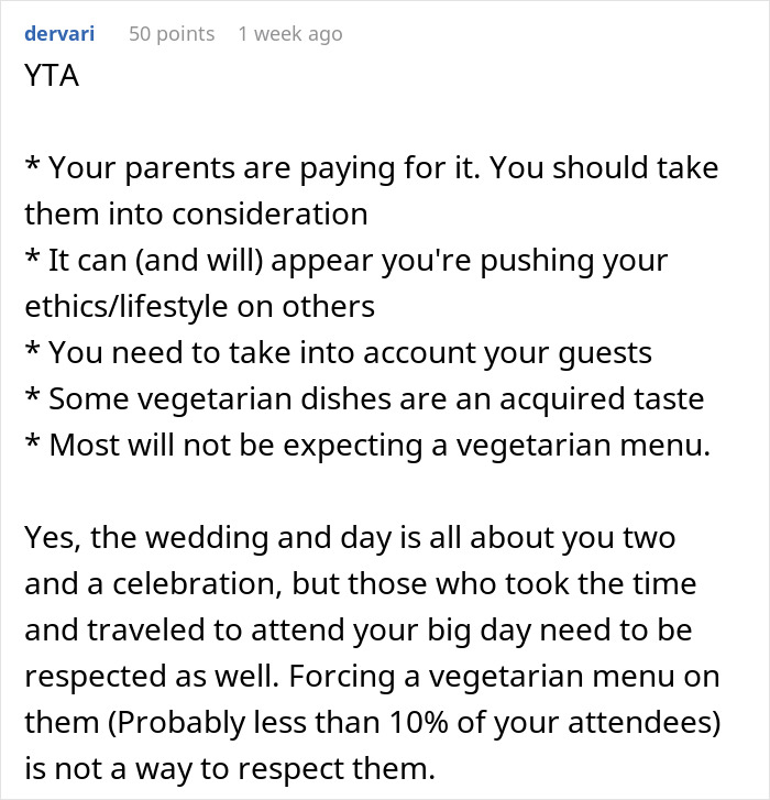 &ldquo;Disrespectful&rdquo;: Couple Called Out For Their Vegetarian Wedding Menu, Ask Who&rsquo;s In The Wrong