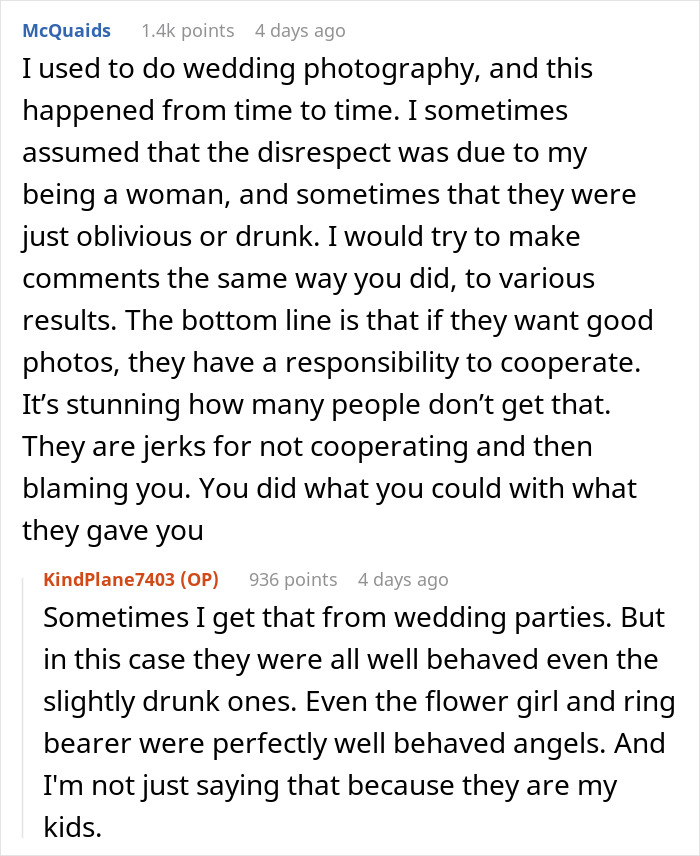 Rude Wedding Guests Complain About Terrible Pics Of Them, Get Shown Exactly Why That Happened