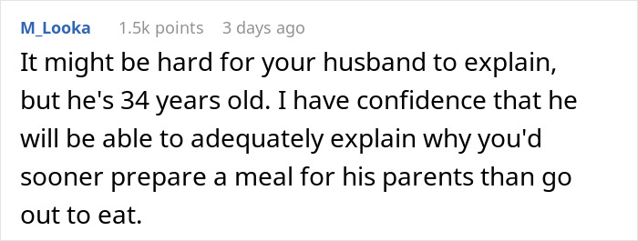 MIL&rsquo;s Fat Shaming Costs Her Dining Privileges With Son And Daughter-In-Law Due To Her Behavior