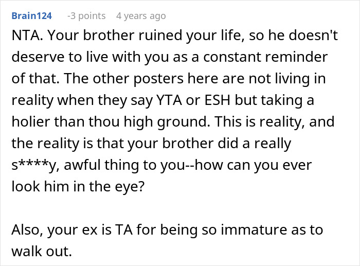 Woman Raised Her Brother After Their Parents Disowned Him, Evicts Him For Spilling Her Secret