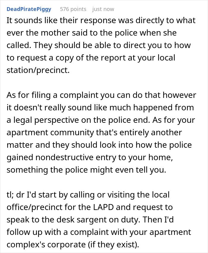 Man Wonders What His Options Are After His Date’s Mom Calls The Cops On Him At 3AM Man Wonders What His Options Are After His Date’s Mom Calls The Cops On Him At 3AM
