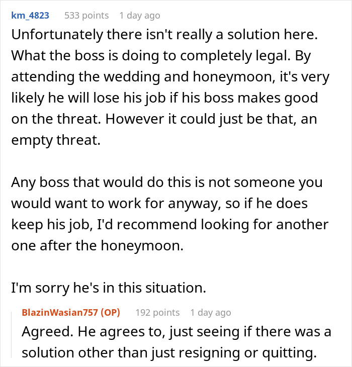 &ldquo;Set The Example&rdquo;: Manager Ordered To Work On His Wedding Day And Honeymoon