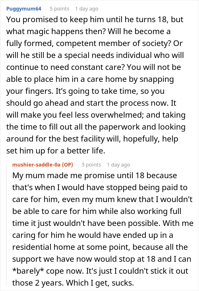 30YO Simply Can't Take Care Of Disabled Foster Brother Of 7 Years, Ready To Send Him Away