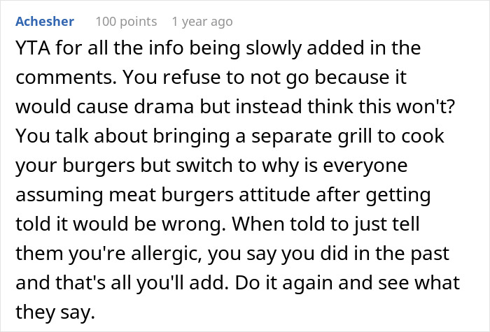 Allergic Person Receives Menu For Upcoming In-Law Dinner Party, Takes It As An Insult