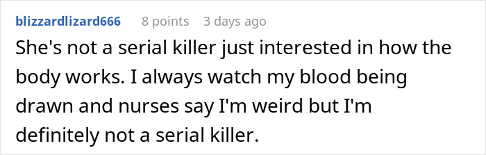 Babysitter Taken Aback When Kid They’re Sitting Says They’re Obsessed With Blood And Needles Babysitter Taken Aback When Kid They’re Sitting Says They’re Obsessed With Blood And Needles
