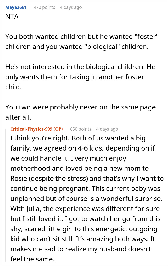 &ldquo;AITA For Refusing To Adopt Another Child And Possibly Divorcing My Husband Over It?&rdquo;