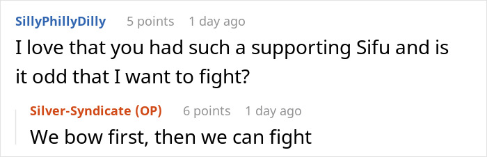 Internet Is Loving This Supportive Kung Fu Teacher&rsquo;s Malicious Compliance To A Sexist Client