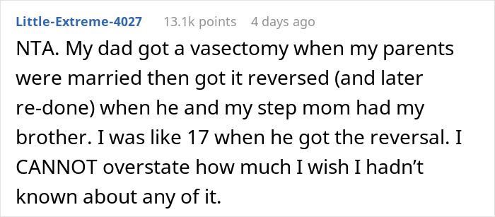 Vasectomy Reversal Sparks Heated Argument, Man Thinks It&rsquo;s None Of Ex-Wife&rsquo;s Business