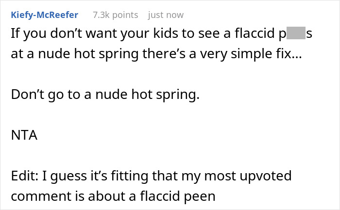 "Nude Hot Spring Guy" Is Shocked After Woman Tells Him To Wear Clothes Because She Brought Her Kids