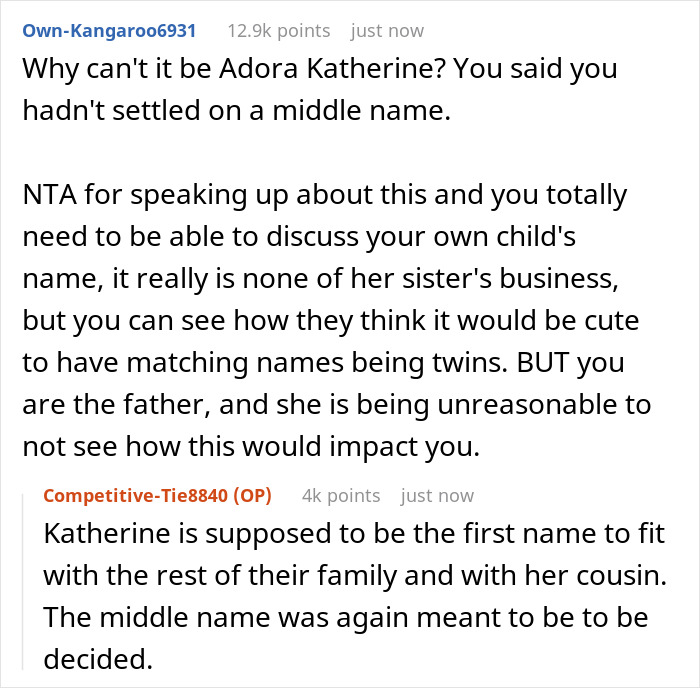 Man Sparks Family Feud By Rejecting SIL's Timeless Baby Name Idea For His Own Daughter