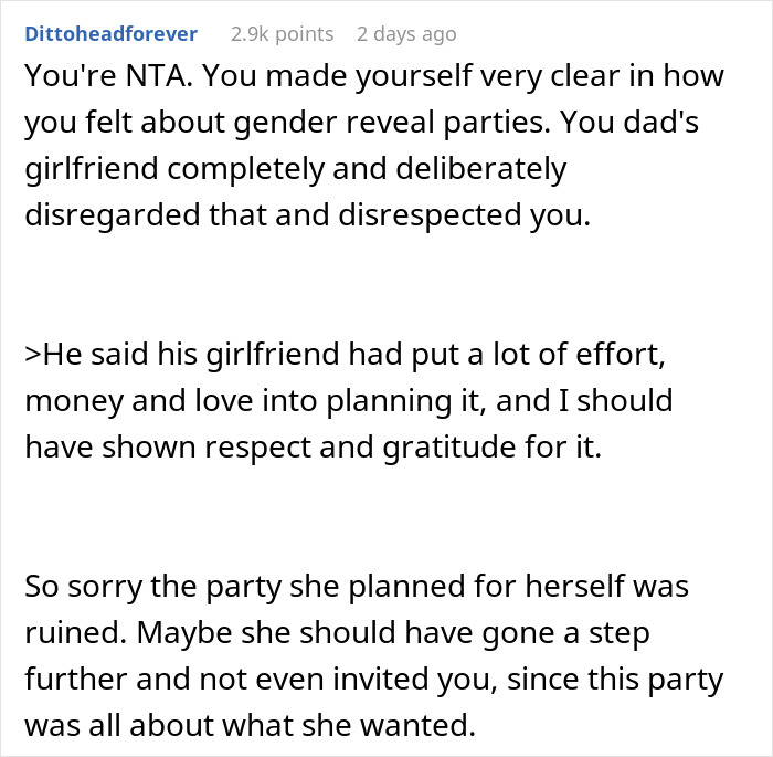 Pregnant Woman 'Spoils' Gender Reveal Party For Guests After Stepmom Throws It Against Her Will Pregnant Woman 'Spoils' Gender Reveal Party For Guests After Stepmom Throws It Against Her Will