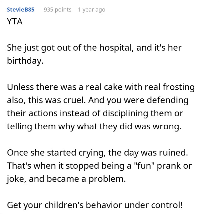 Mom Defends Her Sons’ Birthday Prank Directed At Her Stepdaughter, Folks Online Tear Her To Shreds Mom Defends Her Sons’ Birthday Prank Directed At Her Stepdaughter, Folks Online Tear Her To Shreds