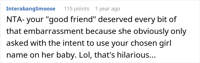 Woman Gives Friend A Fake Baby Name, They Steal It And Find Out The Hard Way What It Means Woman Gives Friend A Fake Baby Name, They Steal It And Find Out The Hard Way What It Means