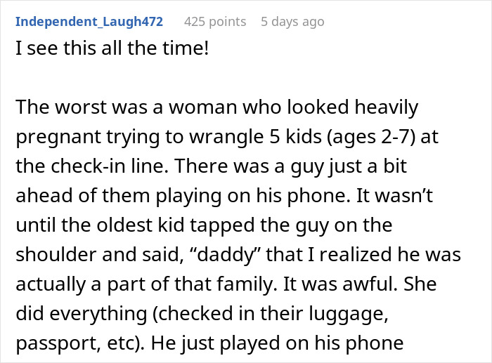 &ldquo;Not A Care In The World&rdquo;: Dad Shamed For Not Helping Mom Struggling On Flight With 3 Kids
