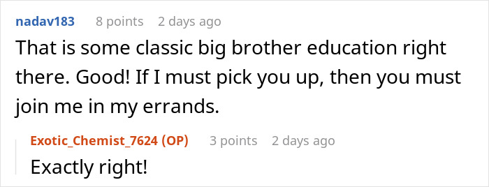 Guy Expects Brother To Drop Everything To Give Him A Ride, Gets A Ride Much Longer Than Expected