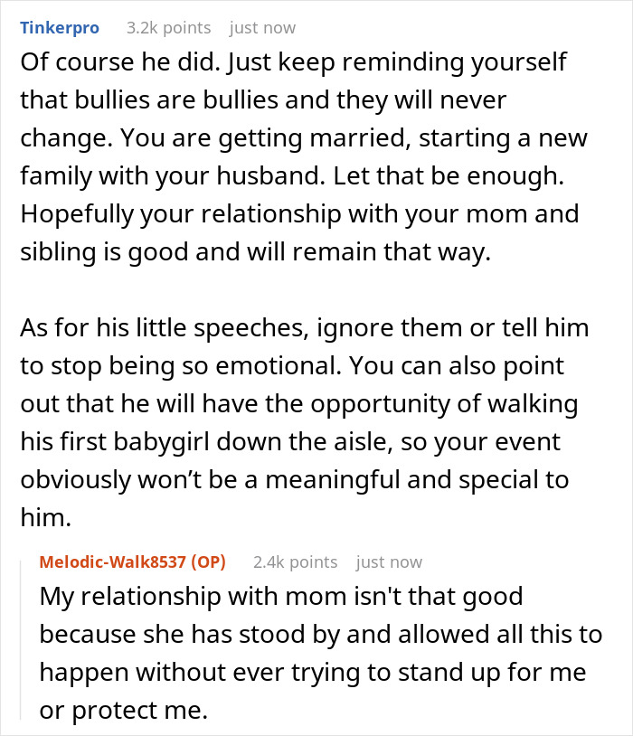 Neglectful Man Enraged That He Can't Walk Stepdaughter Down The Aisle, She Calls Him A Hypocrite