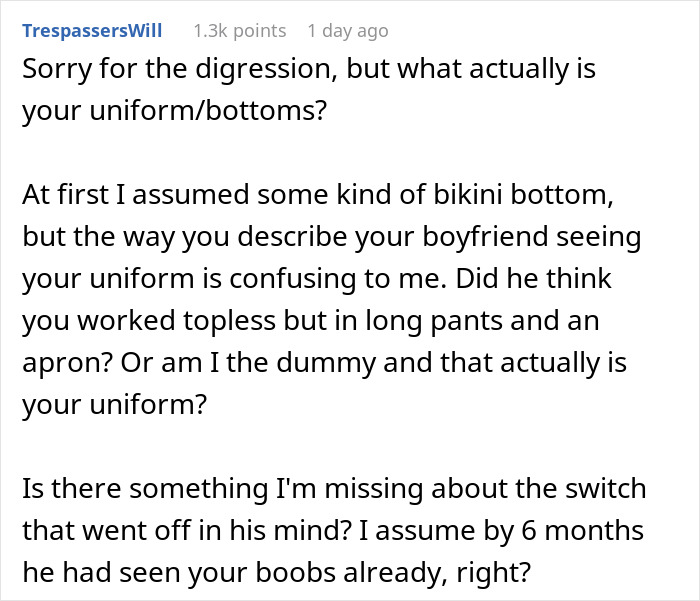 BF Is Fine With GF Working As Topless Maid To Pay For College, Dumps Her After Seeing Her In Uniform