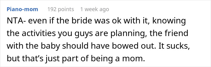 Group Chat Turns Silent After Woman Tells New Mom Not To Bring Her Baby To Bachelorette