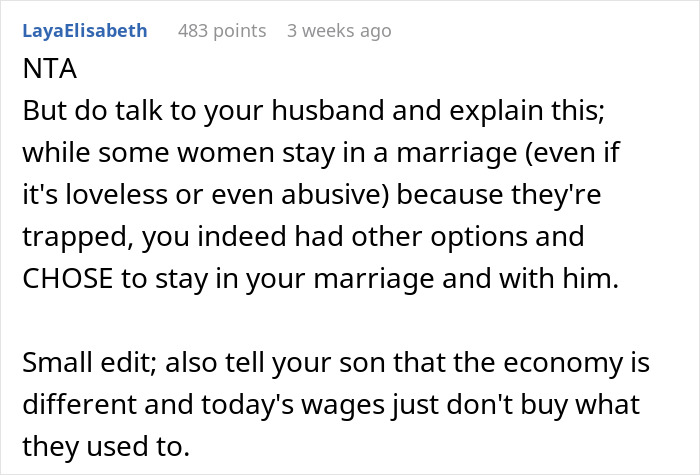 Man Asks Mom To Convince His Wife To Be A &ldquo;Trad Wife&rdquo;, She Reveals She Always Had An &ldquo;Escape Plan&rdquo;