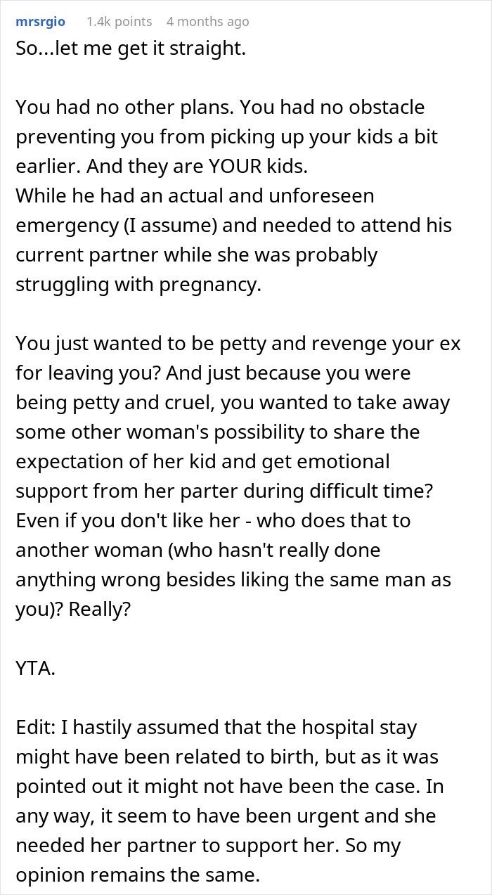 Mom Refuses To Take Her Kids During Ex&rsquo;s Week Because Of His Wife&rsquo;s Emergency, Gets A Reality Check