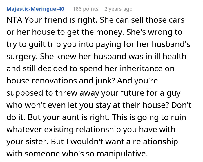 Woman Lets Husband Kick Her Teen Sister Out, Is Surprised When She Refuses To Pay For His Surgery