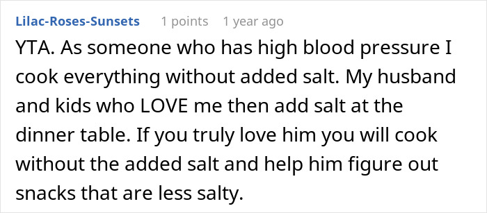 Woman Refuses To Cut Salt From Meals Completely Because Of BF&rsquo;s Blood Pressure, He Turns &ldquo;Salty&rdquo;