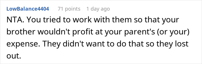 Parents Try To Help "Useless" Son At Their Expense, Brother Refuses To Be A Part Of It Parents Try To Help "Useless" Son At Their Expense, Brother Refuses To Be A Part Of It
