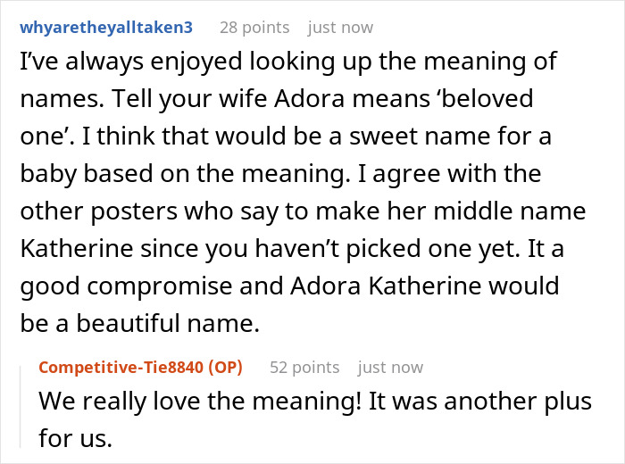 Man Sparks Family Feud By Rejecting SIL's Timeless Baby Name Idea For His Own Daughter