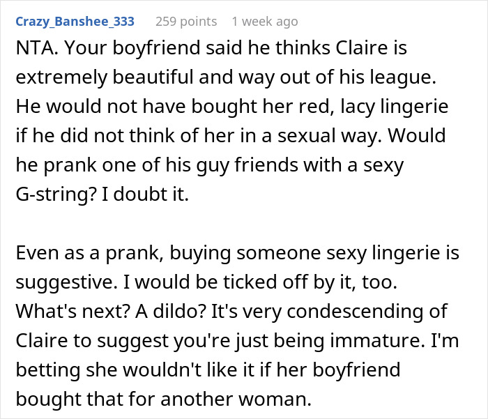 Woman Is Told She&rsquo;s &ldquo;Overreacting And Conservative&rdquo; After Her Reaction To Lingerie Prank