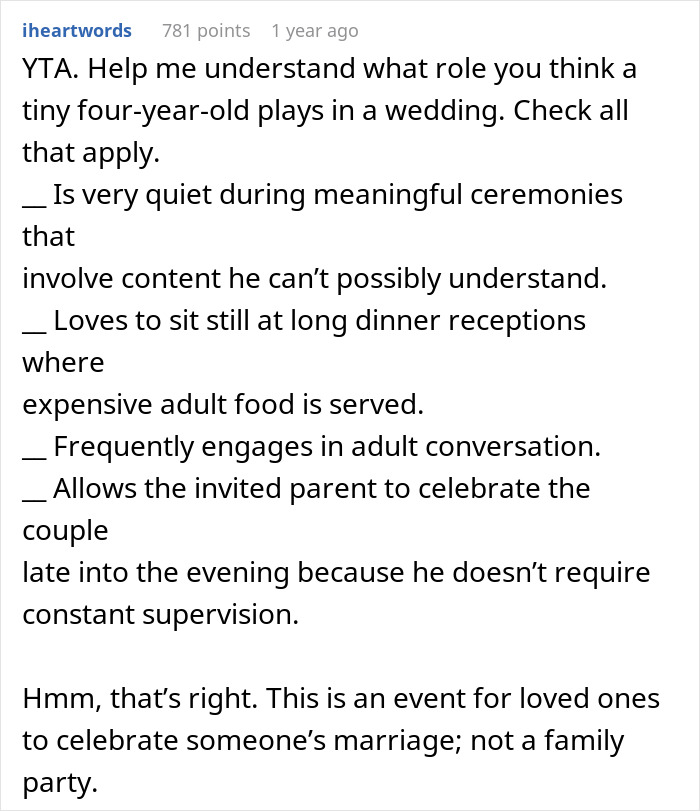 Guy Decides To Skip Only Brother&rsquo;s Wedding As His Fianc&eacute;e&rsquo;s Kid Is Not Invited, Upsets Family