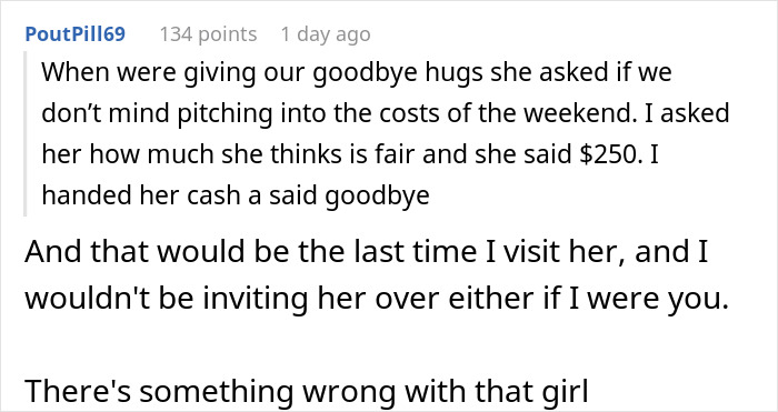Person Travels 6 Hours, Gets Groceries For Weekend Stay At Sister's Home, She Charges Them $250 Person Travels 6 Hours, Gets Groceries For Weekend Stay At Sister's Home, She Charges Them $250