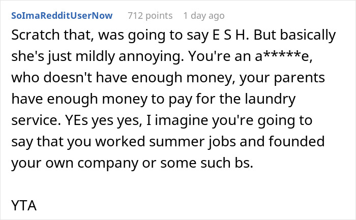 Woman Calls Friend Poor After She Remarks On Laundry Program Being A Waste Of Money, Enrages Her Woman Calls Friend Poor After She Remarks On Laundry Program Being A Waste Of Money, Enrages Her