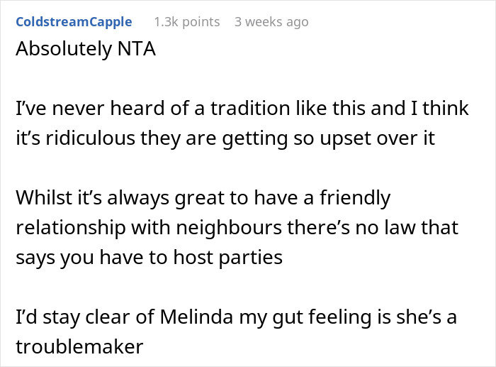 &ldquo;She&rsquo;s Crazy&rdquo;: Newcomer Doesn&rsquo;t Want To Join Neighborhood Tradition, Karen Doesn&rsquo;t Take No For An Answer