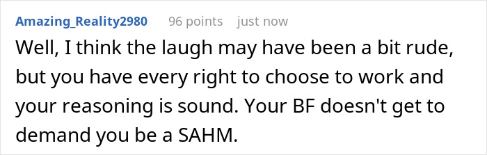 Pregnant Woman Is Asked To Be A Stay-At-Home Mom By Her BF, She Can't Hold Back Laughter Pregnant Woman Is Asked To Be A Stay-At-Home Mom By Her BF, She Can't Hold Back Laughter