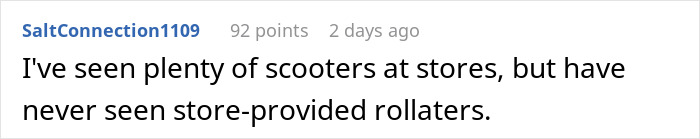 Lady Tries To Grab Man&rsquo;s Rollator Wanting To Use It For Herself, Follows Him To His Car