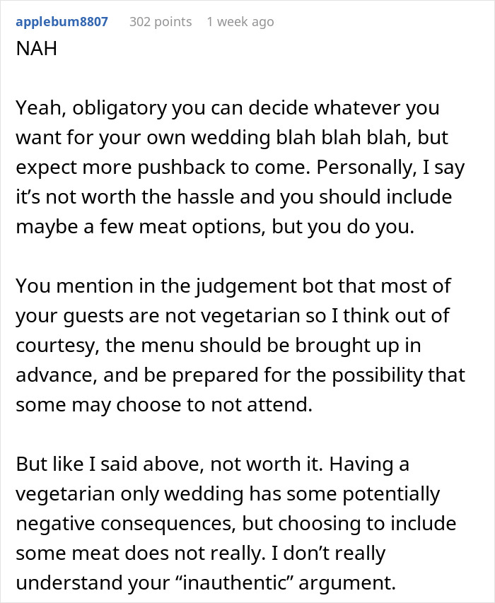 &ldquo;Disrespectful&rdquo;: Couple Called Out For Their Vegetarian Wedding Menu, Ask Who&rsquo;s In The Wrong