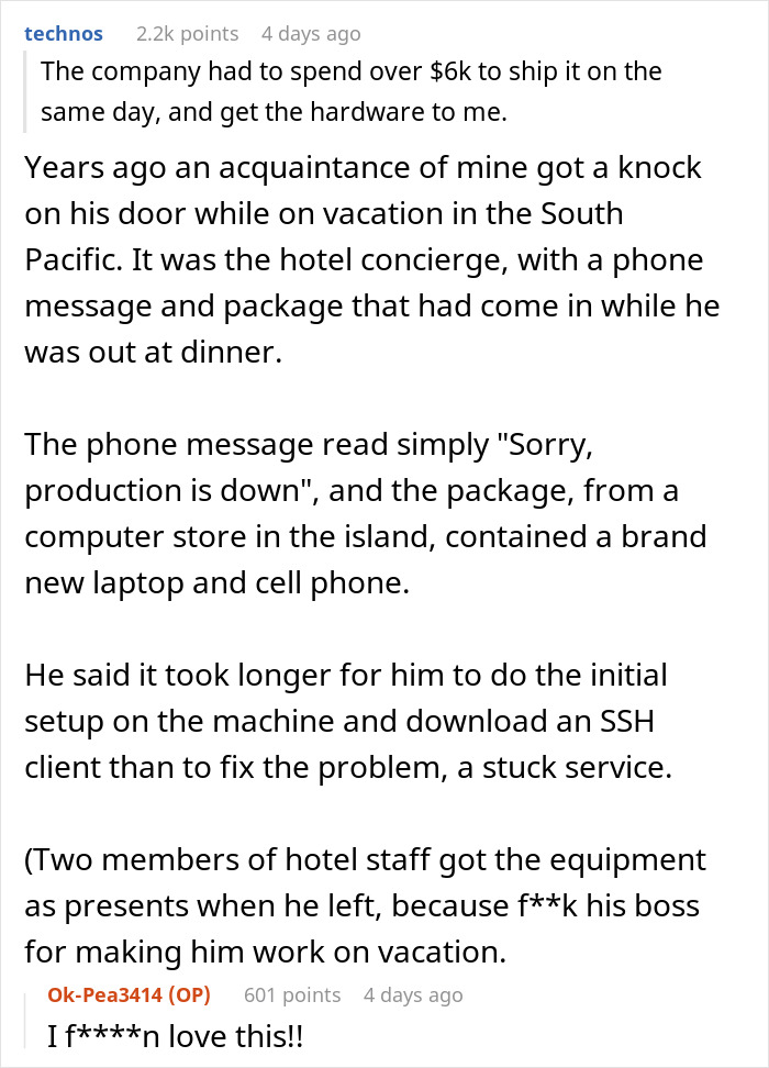 Employee Goes On Vacation And Doesn&rsquo;t Take The Company Phone As Told, It Costs The Company $6K