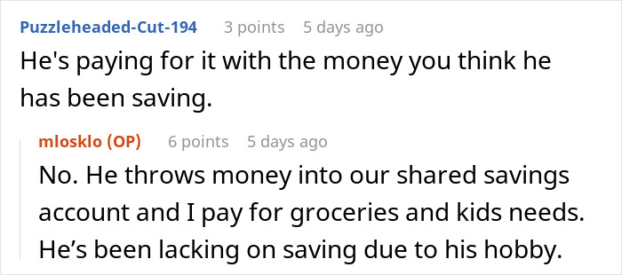&ldquo;I Don&rsquo;t Understand How Stressed He Gets&rdquo;: Wife Calls Husband Out On His Expensive Hobby