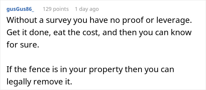 Neighbor Builds Fence On Guy’s Property While He’s Buying House, He Decides To Get Survey Neighbor Builds Fence On Guy’s Property While He’s Buying House, He Decides To Get Survey