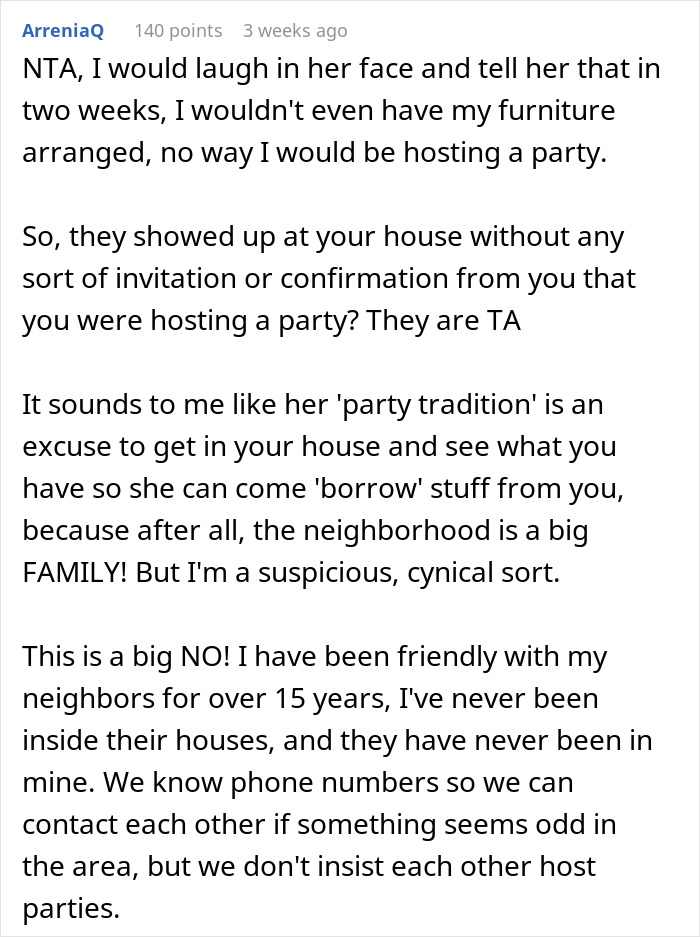&ldquo;She&rsquo;s Crazy&rdquo;: Newcomer Doesn&rsquo;t Want To Join Neighborhood Tradition, Karen Doesn&rsquo;t Take No For An Answer