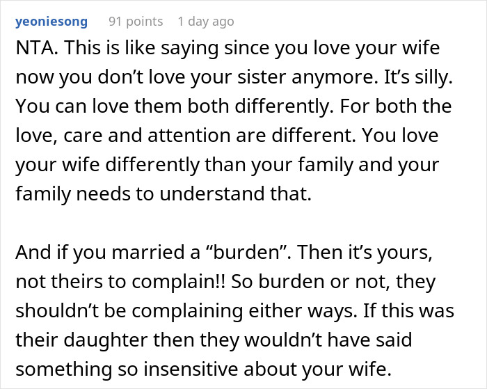 &ldquo;I Thought It Was A Joke&rdquo;: Guy Can&rsquo;t Believe His Family Would Insult Disabled Wife Sleeping Upstairs