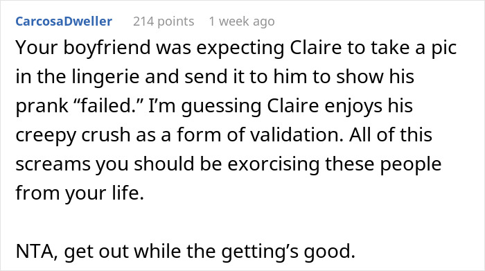 Woman Is Told She&rsquo;s &ldquo;Overreacting And Conservative&rdquo; After Her Reaction To Lingerie Prank