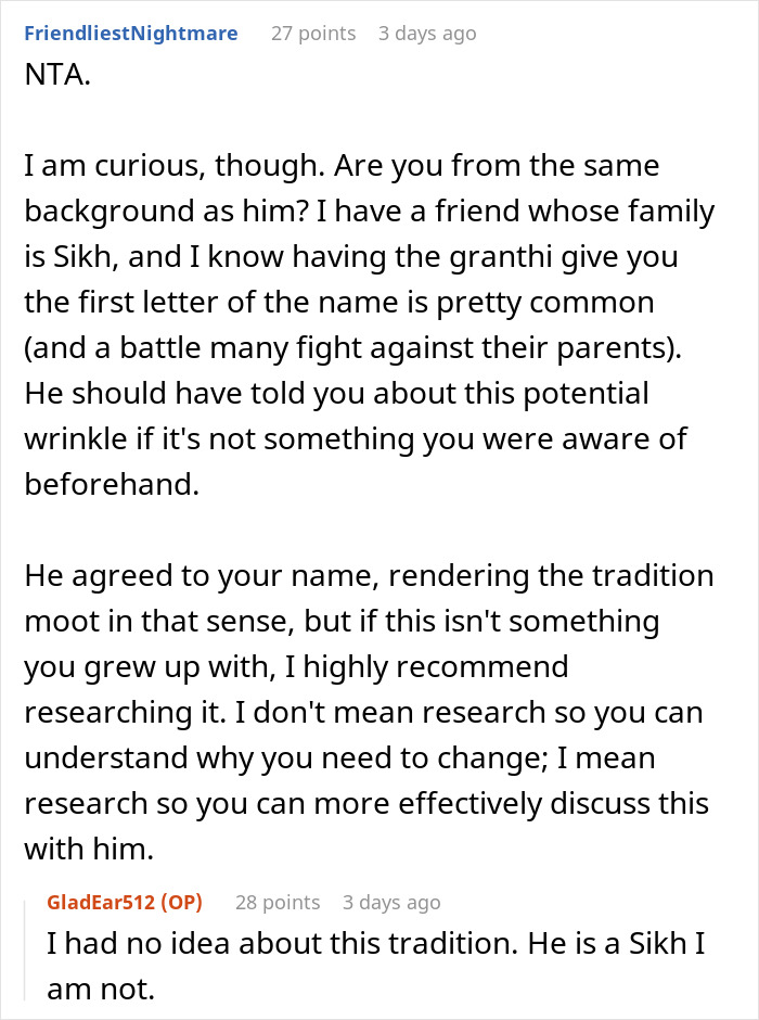 Man Sides With His Mom Instead Of Wife On Their Daughter’s Future Name, Wife Won’t Stand For It Man Sides With His Mom Instead Of Wife On Their Daughter’s Future Name, Wife Won’t Stand For It