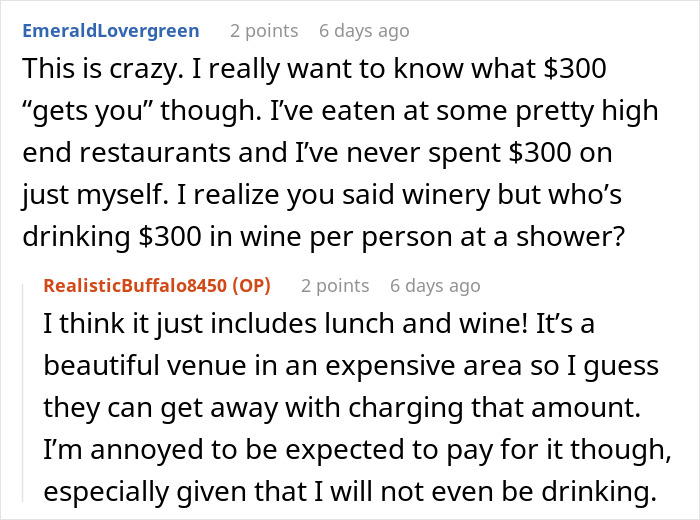 “How Tacky”: Woman Refuses To Attend Cousin’s Bridal Shower After Seeing $300 Entrance Fee “How Tacky”: Woman Refuses To Attend Cousin’s Bridal Shower After Seeing $300 Entrance Fee