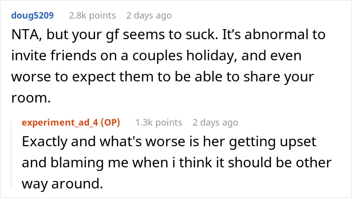 Uninvited Friends Ruin Romantic Trip, Man Demands They Pay Their Share Of Hotel Costs