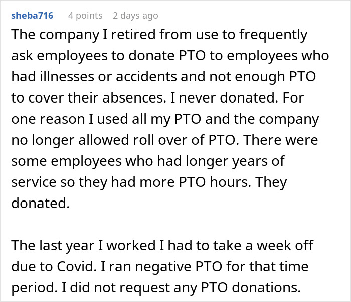 &ldquo;It Finally Happened&rdquo;: Woman Is Furious After Boss Expects Her To &ldquo;Donate&rdquo; PTO To A Coworker