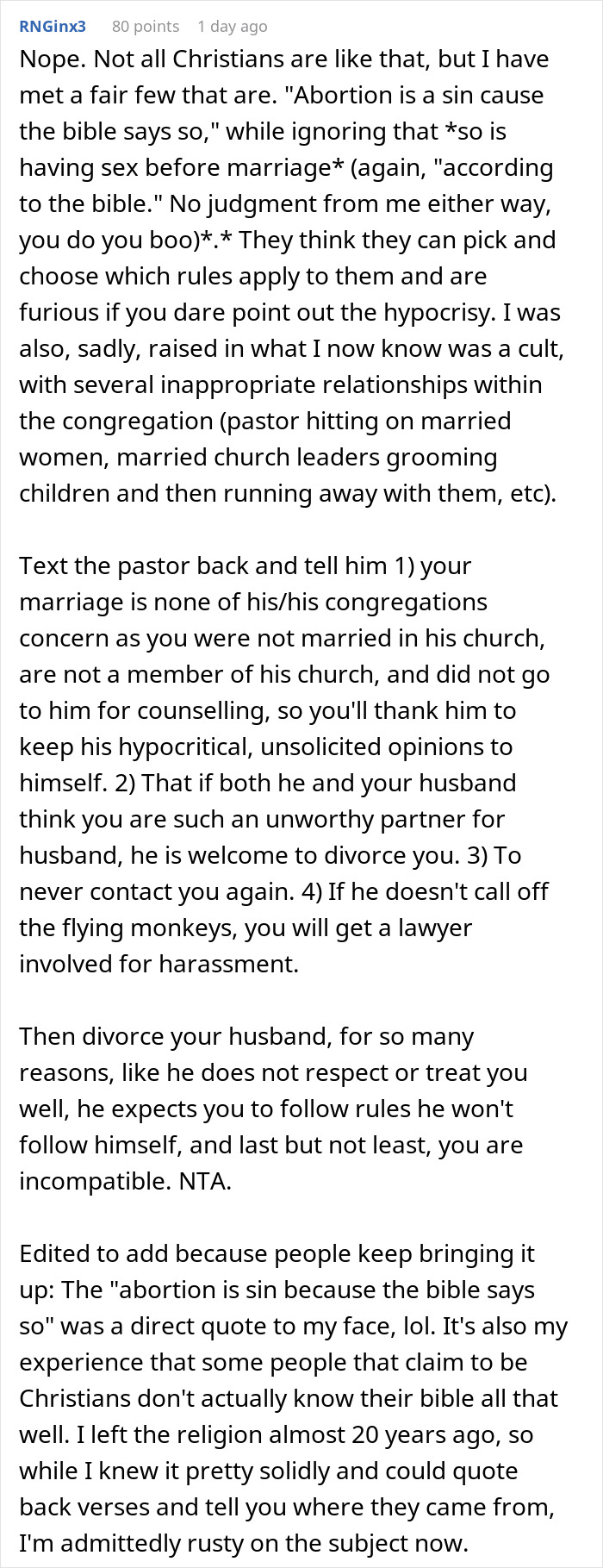 Woman Agrees To Convert If Husband Agrees To Actually Be A Good Christian, Triggers Him