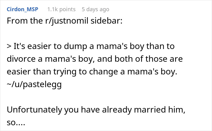 Woman Married To A Mama’s Boy For 10 Years, Finally Reaches Her Breaking Point, Seeks Advice Online Woman Married To A Mama’s Boy For 10 Years, Finally Reaches Her Breaking Point, Seeks Advice Online