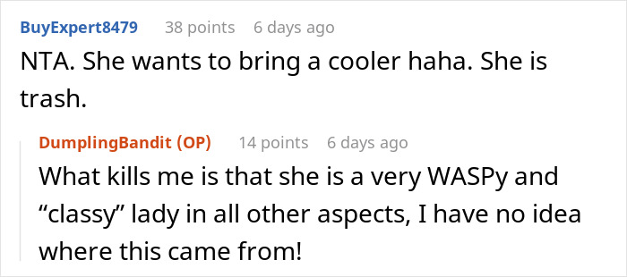 Stepmom Wants To Bring A Cooler Full Of Expensive Wine To Daughter’s Wedding, Bride Feels Insulted Stepmom Wants To Bring A Cooler Full Of Expensive Wine To Daughter’s Wedding, Bride Feels Insulted