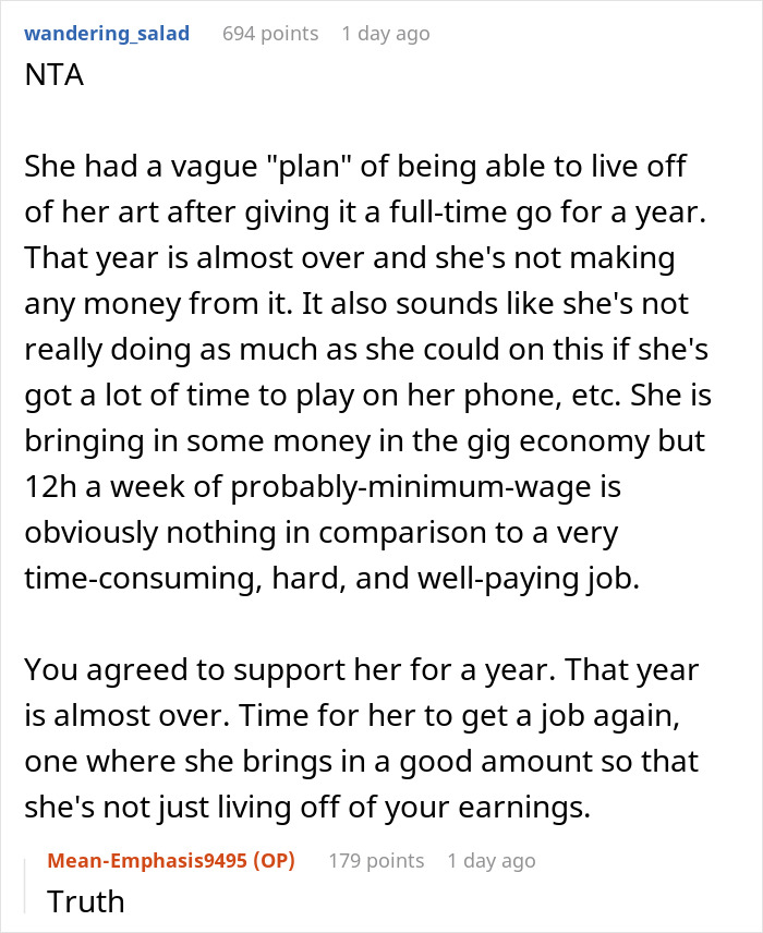Aspiring Comedian Gets Harsh Truth From BF Who Bears All Expenses After She Quit Her 9-5 Job